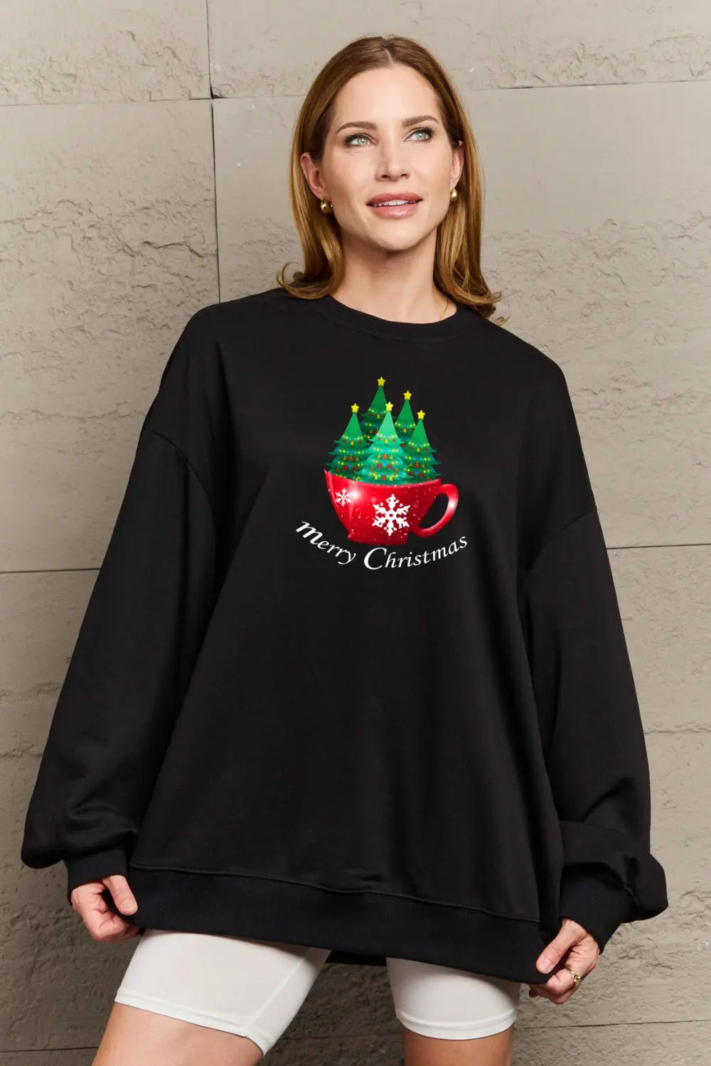 Simply Love Full Size MERRY CHRISTMAS Graphic Sweatshirt Trendsi