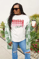 Simply Love Full Size MERRY CHRISTMAS Short Sleeve T-Shirt Trendsi