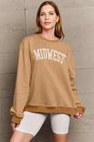 Simply Love Full Size MIDWEST Graphic Sweatshirt Trendsi