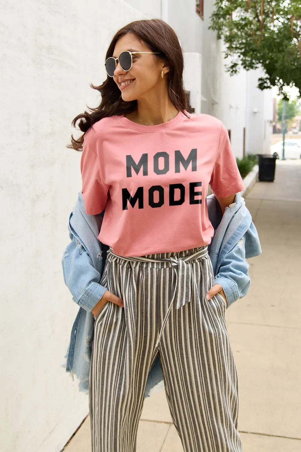 Simply Love Full Size MOM MODE Short Sleeve T-Shirt Trendsi