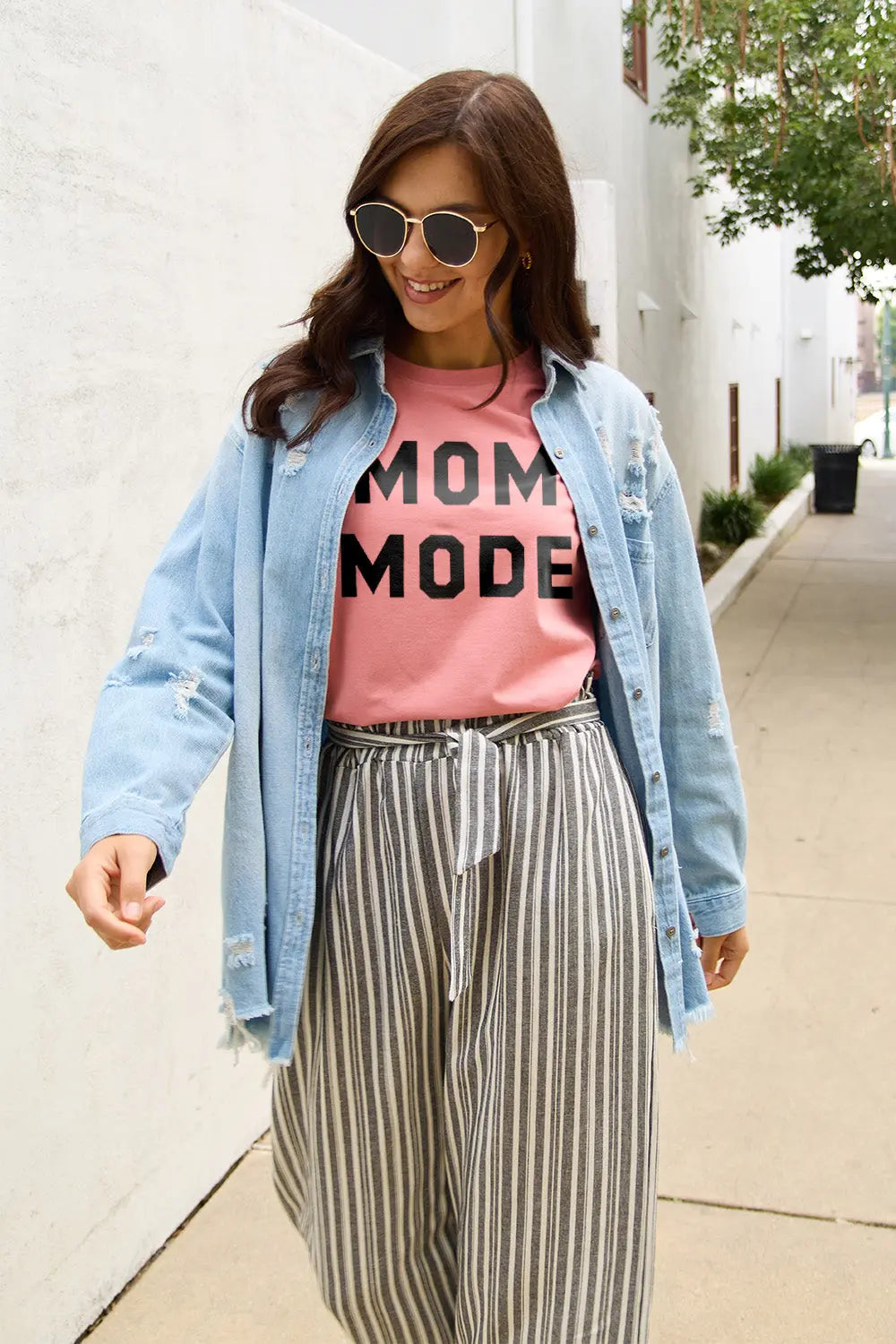 Simply Love Full Size MOM MODE Short Sleeve T-Shirt Trendsi