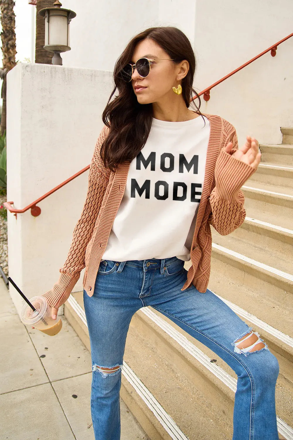 Simply Love Full Size MOM MODE Short Sleeve T-Shirt Trendsi