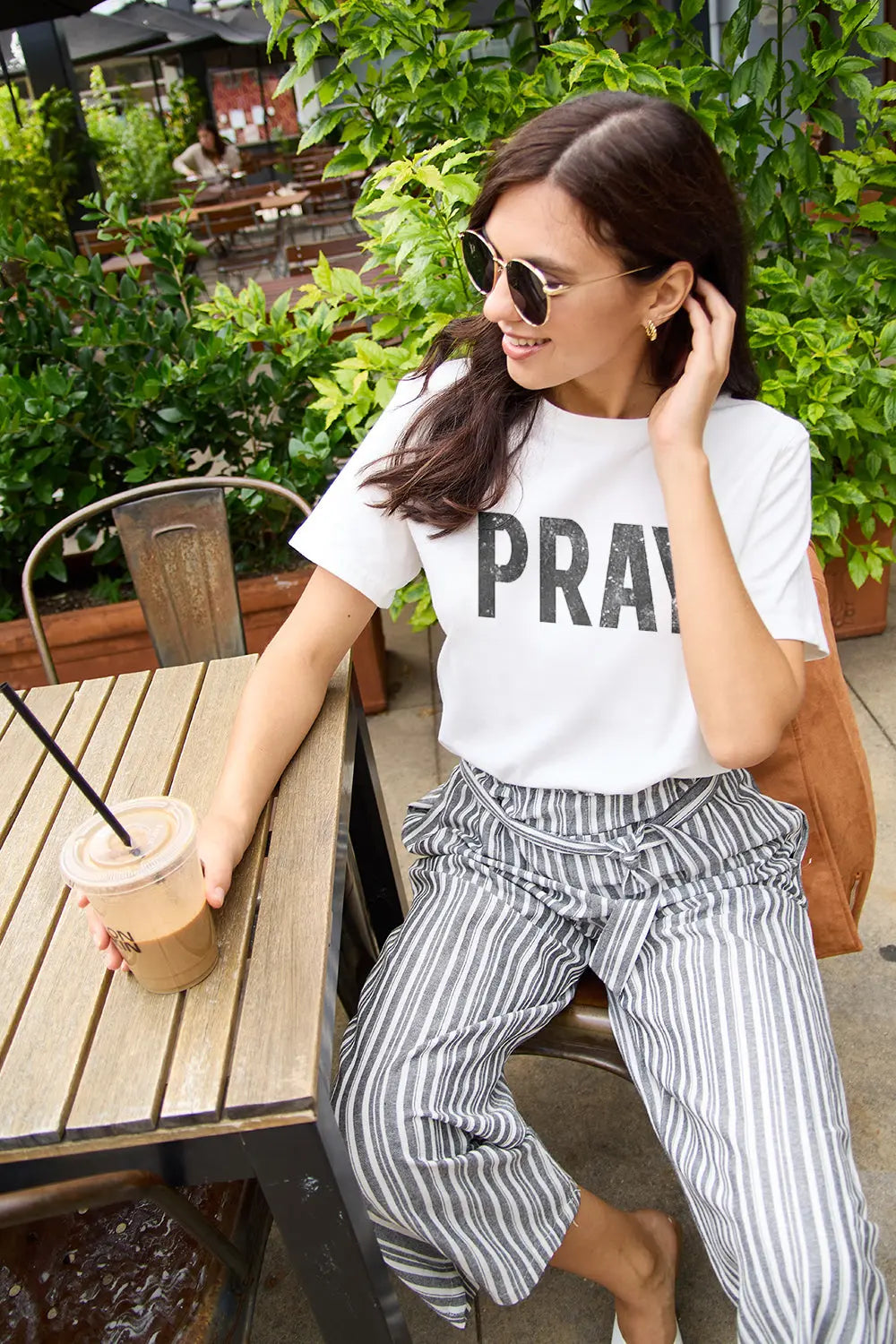 Simply Love Full Size PRAY Round Neck T-Shirt Trendsi