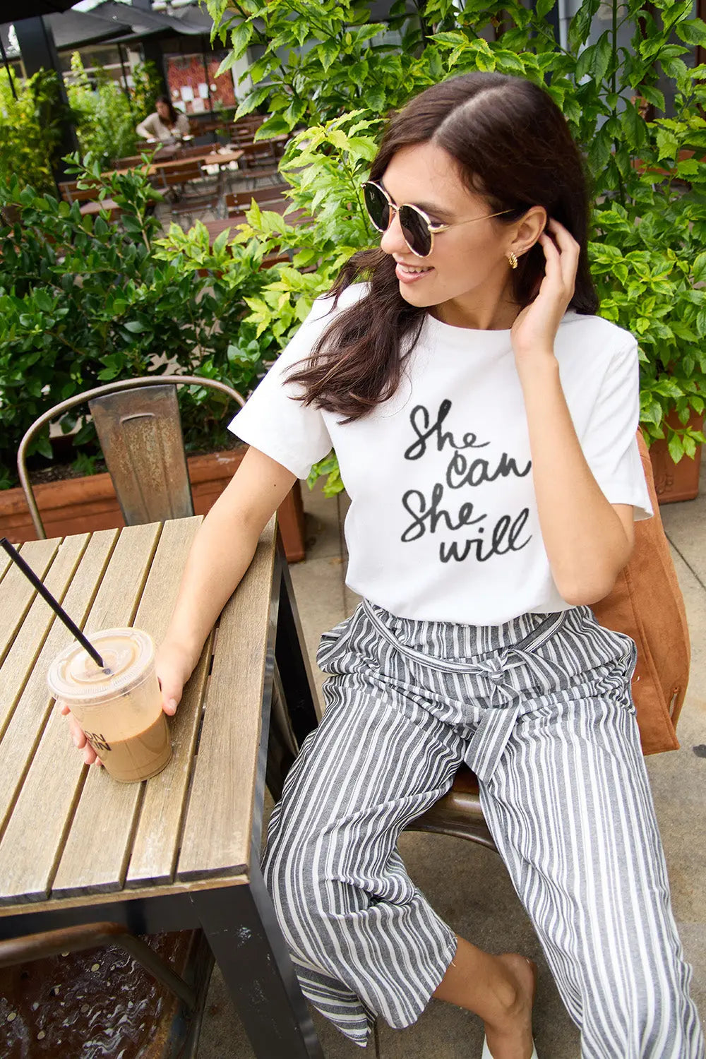 Simply Love Full Size SHE CAN SHE WILL Short Sleeve T-Shirt Trendsi