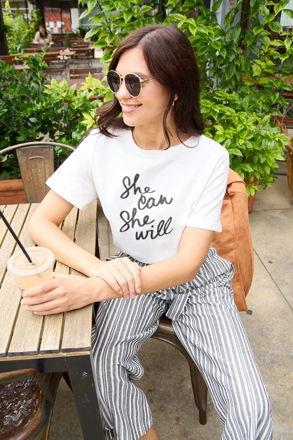 Simply Love Full Size SHE CAN SHE WILL Short Sleeve T-Shirt Trendsi