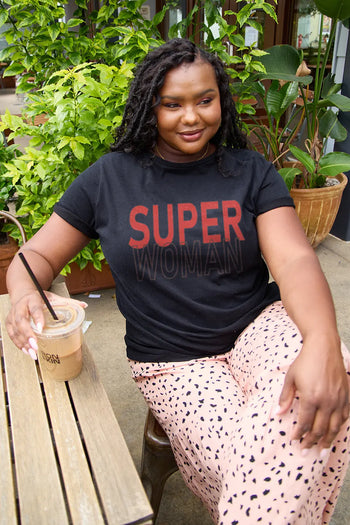 Simply Love Full Size SUPERWOMAN Short Sleeve T-Shirt Trendsi