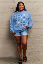 Simply Love Full Size Snowflakes Round Neck Sweatshirt Trendsi