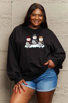 Simply Love Full Size Snowmen Graphic Sweatshirt Trendsi