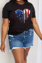 Simply Love Full Size Star Heart Graphic Cotton Tee Trendsi