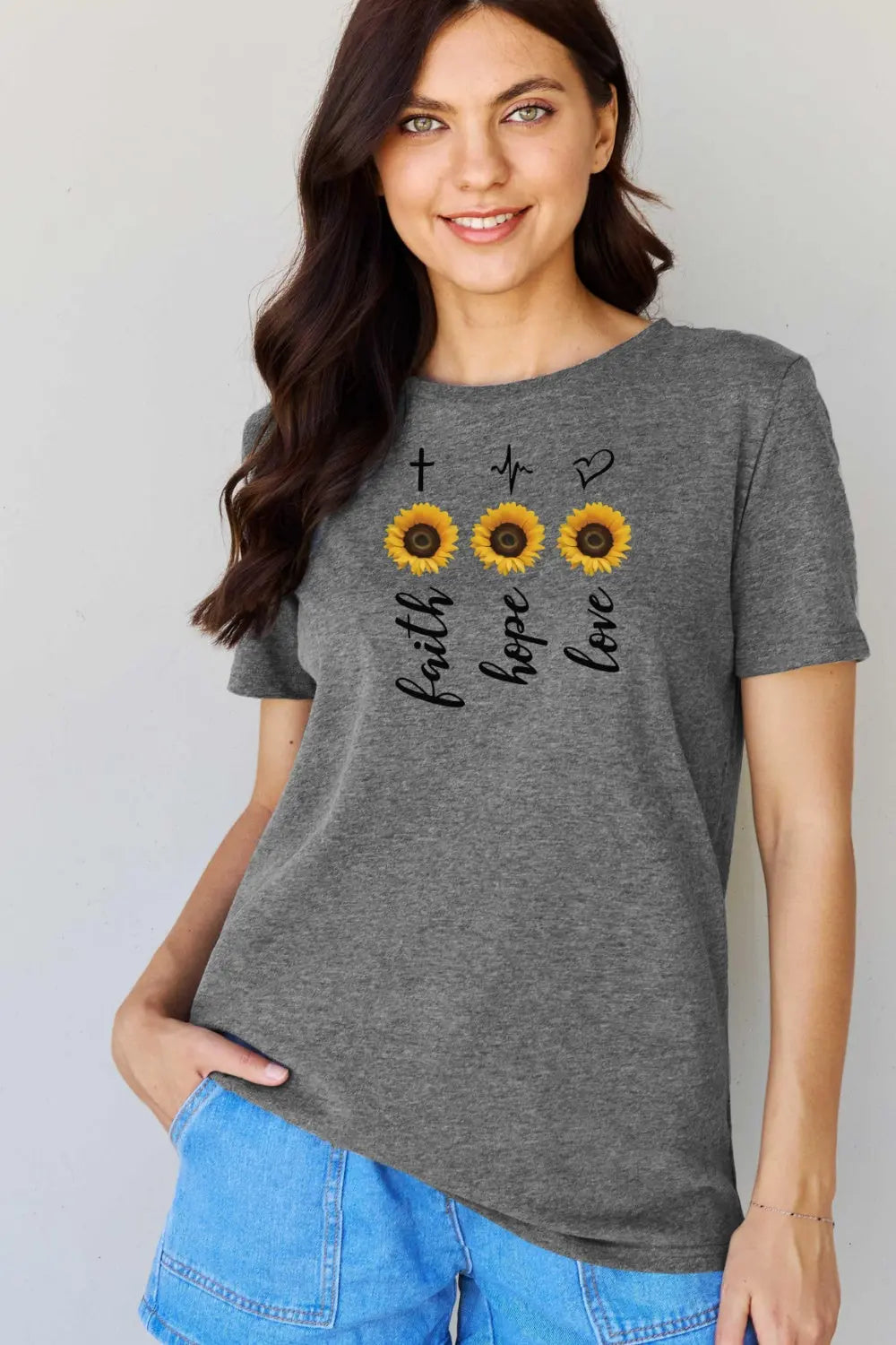 Simply Love Full Size Sunflower Graphic T-Shirt Trendsi