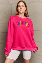 Simply Love Full Size THANKFUL Graphic Sweatshirt Trendsi