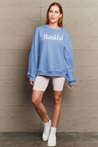 Simply Love Full Size THANKFUL Graphic Sweatshirt Trendsi