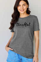 Simply Love Full Size THANKFUL Graphic T-Shirt Trendsi