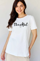 Simply Love Full Size THANKFUL Graphic T-Shirt Trendsi