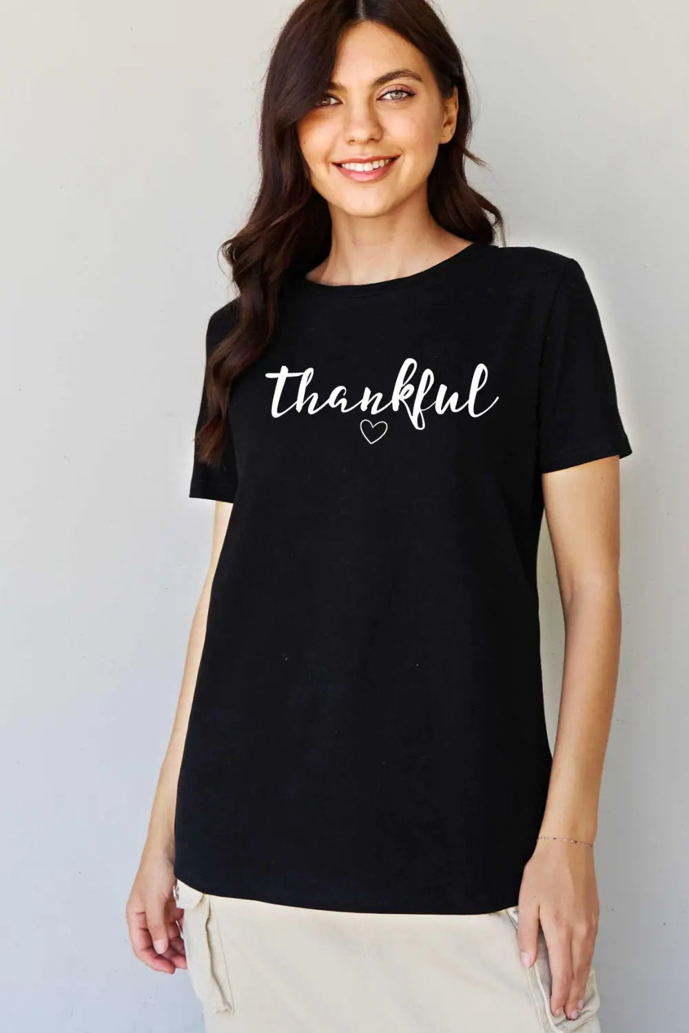 Simply Love Full Size THANKFUL Graphic T-Shirt Trendsi