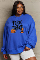 Simply Love Full Size TRICK OR TREAT Graphic Sweatshirt Trendsi