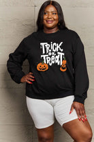 Simply Love Full Size TRICK OR TREAT Graphic Sweatshirt Trendsi