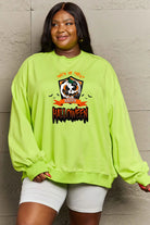 Simply Love Full Size TRICK OR TREAT HAPPY HALLOWEEN Graphic Sweatshirt Trendsi