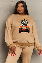 Simply Love Full Size TRICK OR TREAT HAPPY HALLOWEEN Graphic Sweatshirt Trendsi