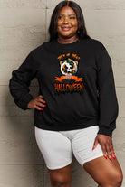 Simply Love Full Size TRICK OR TREAT HAPPY HALLOWEEN Graphic Sweatshirt Trendsi