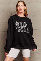 Simply Love Full Size WILD SOUL Graphic Sweatshirt Trendsi