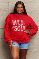 Simply Love Full Size WILD SOUL Graphic Sweatshirt Trendsi