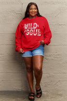 Simply Love Full Size WILD SOUL Graphic Sweatshirt Trendsi