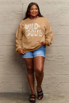 Simply Love Full Size WILD SOUL Graphic Sweatshirt Trendsi