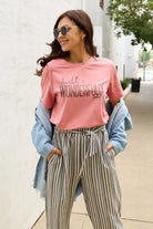 Simply Love Full Size WONDERFULLY Short Sleeve T-Shirt Trendsi