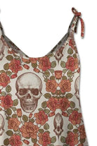 Skull Scoop Neck Tie Shoulder Cami Trendsi