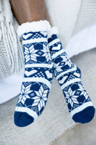 Snowflake Fleece Lined Socks Accessories Boutique Simplified