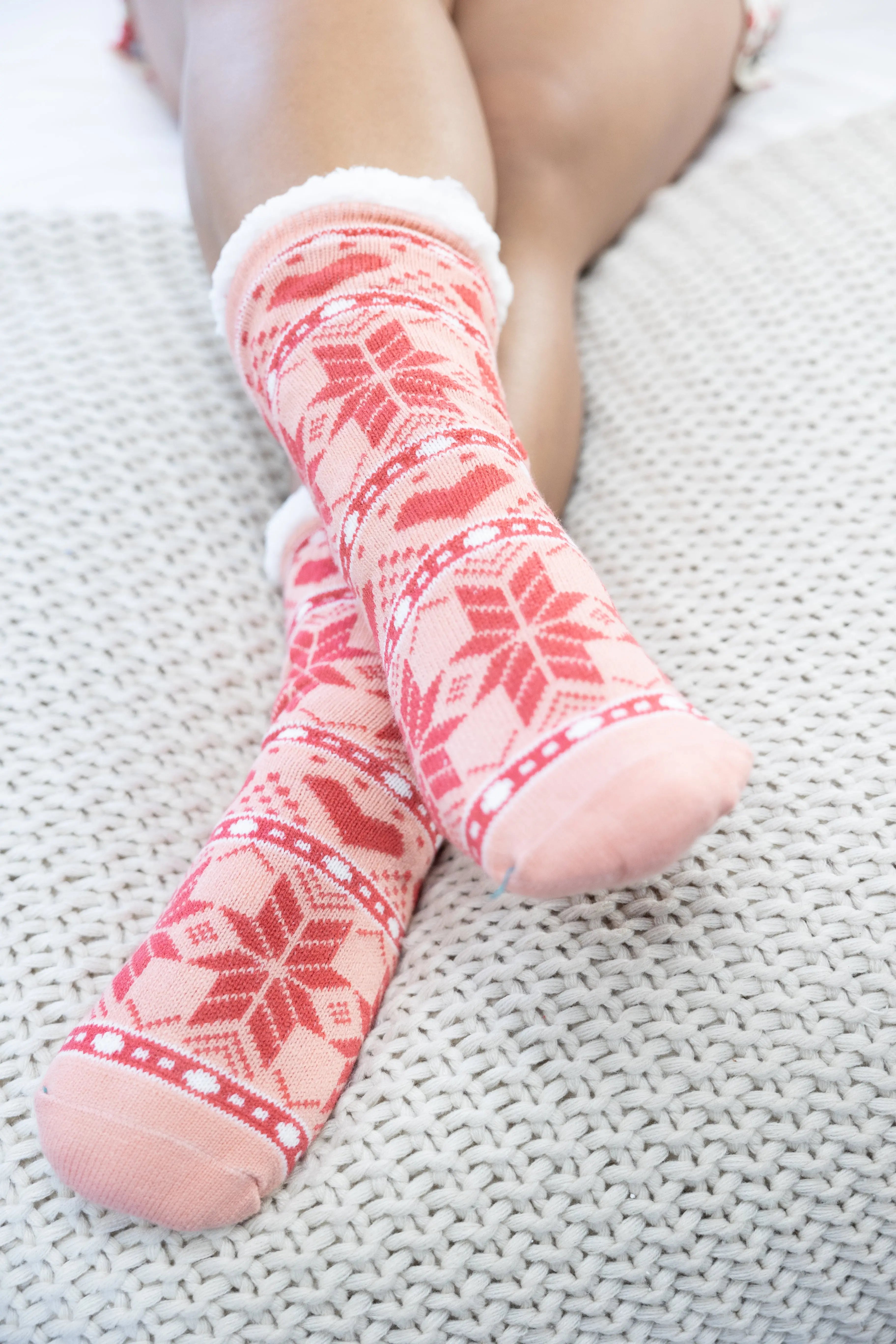 Snowflake Fleece Lined Socks Accessories Boutique Simplified