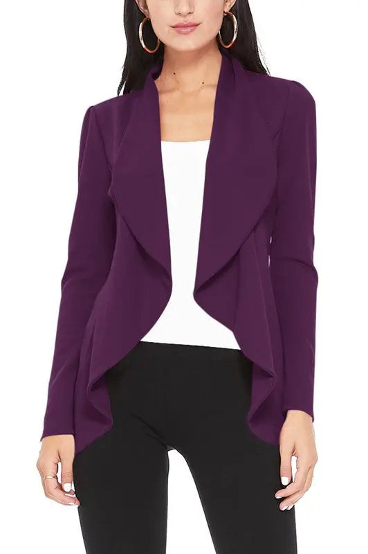 Solid, waist length blazer Moa Collection