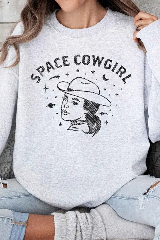 Space Cowgirl Western Country Oversized Sweatshirt ALPHIA