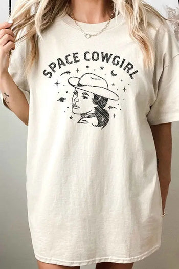 Space Cowgirl Western Country Oversized Tee ALPHIA