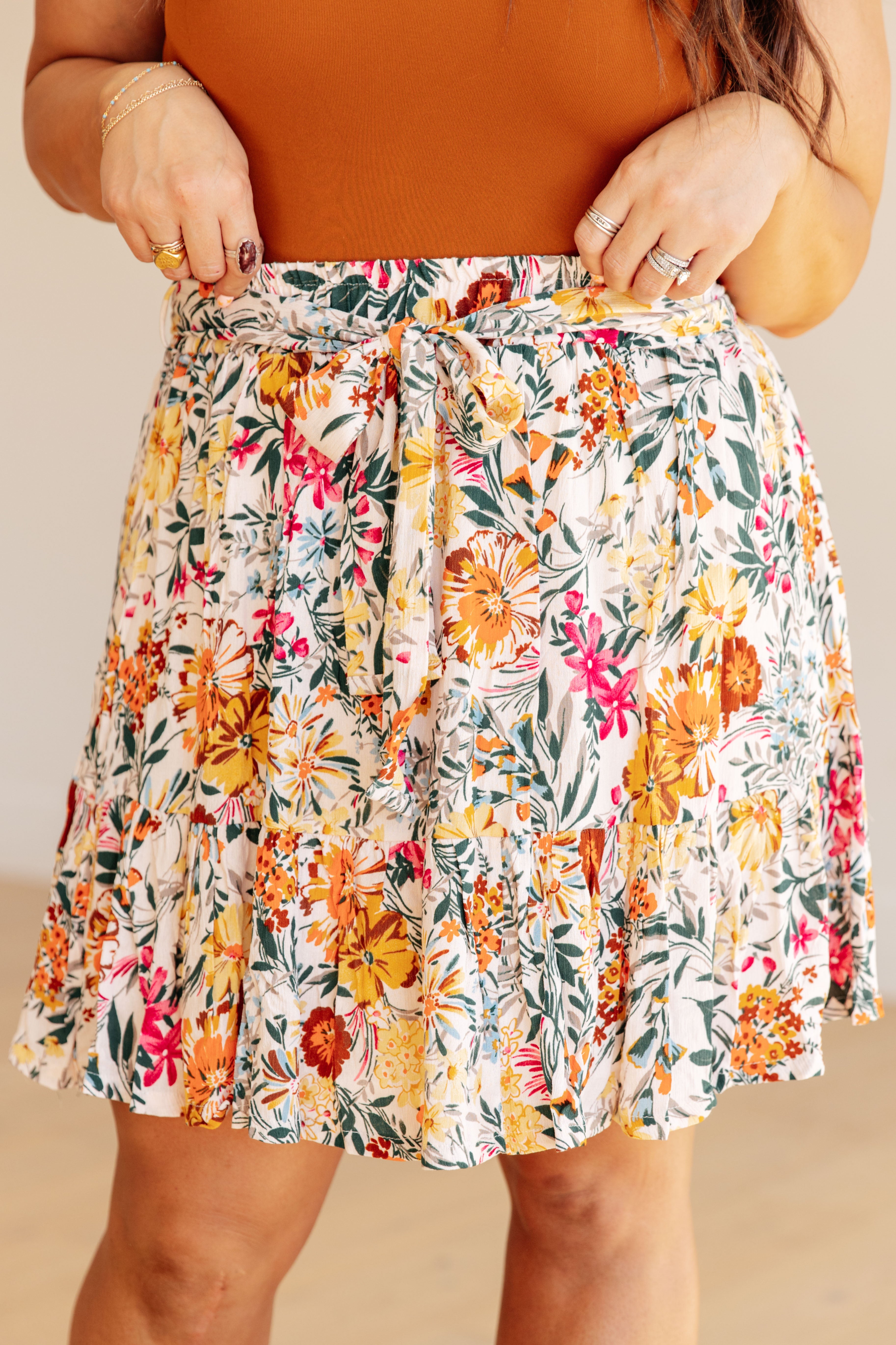 Spring Fields Floral Skirt Ave Shops