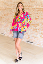 Spring to Be Sprung V-Neck Floral Blouse Ave Shops