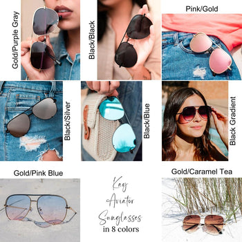 PREORDER: Kay Aviator Sunglasses in Eight Colors Ave Shops