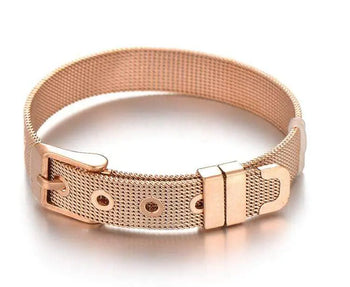 Stainless Steel Slider Bracelet -Rose Gold |   |  Casual Chic Boutique