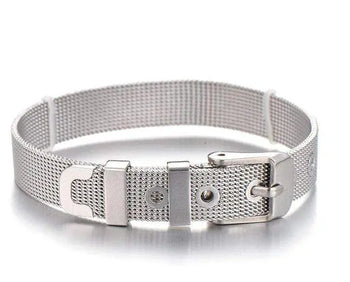 Stainless Steel Slider Bracelet -Silver |   |  Casual Chic Boutique