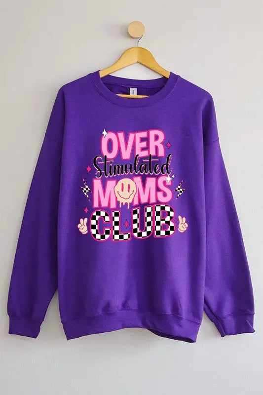 Stimulated Moms Club Graphic Fleece Sweatshirts Color Bear