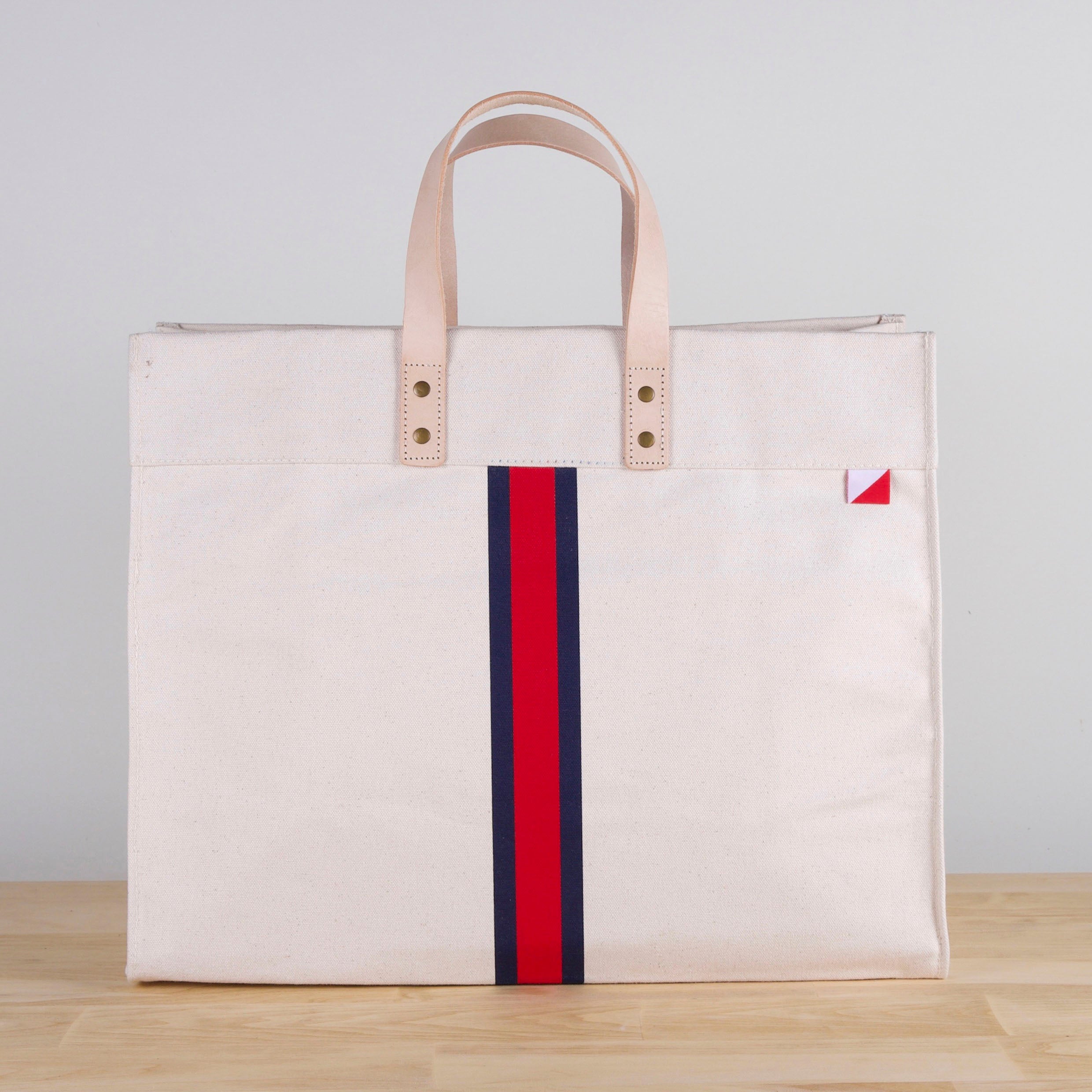 Striped Box Tote Bag by ShoreBags