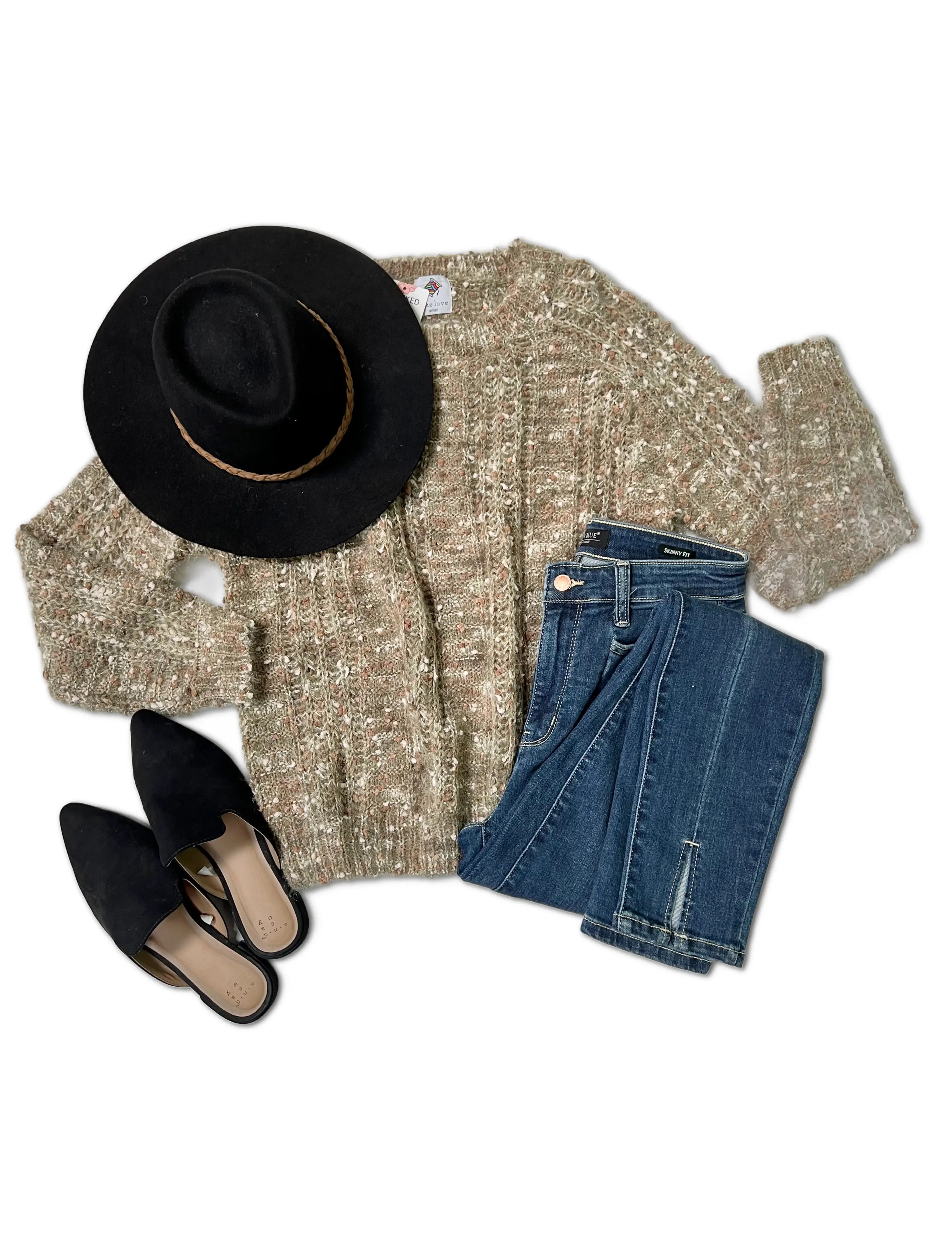 Stunner In Green Sweater OOTD Boutique Simplified