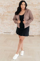 Sun or Shade Zip Up Jacket in Smokey Brown Ave Shops