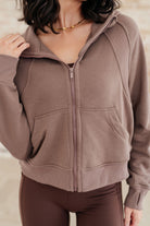 Sun or Shade Zip Up Jacket in Smokey Brown Ave Shops