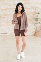 Sun or Shade Zip Up Jacket in Smokey Brown Ave Shops