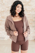 Sun or Shade Zip Up Jacket in Smokey Brown Ave Shops