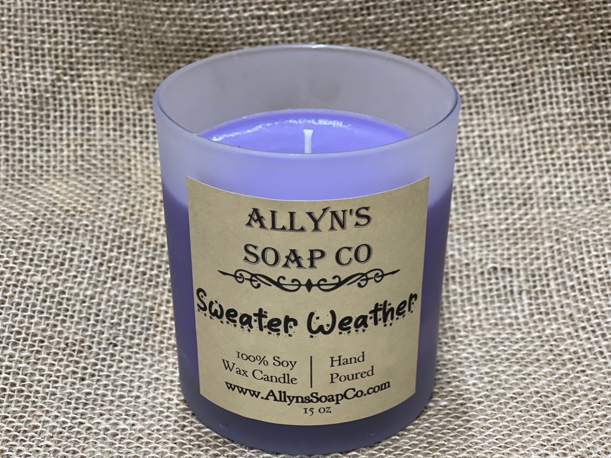 Sweatshirt Weather Soy Candle Allyn's Soap Co