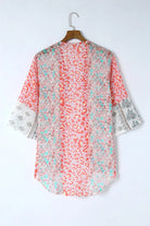 Swiss Dot Printed Open Front Cover Up Trendsi