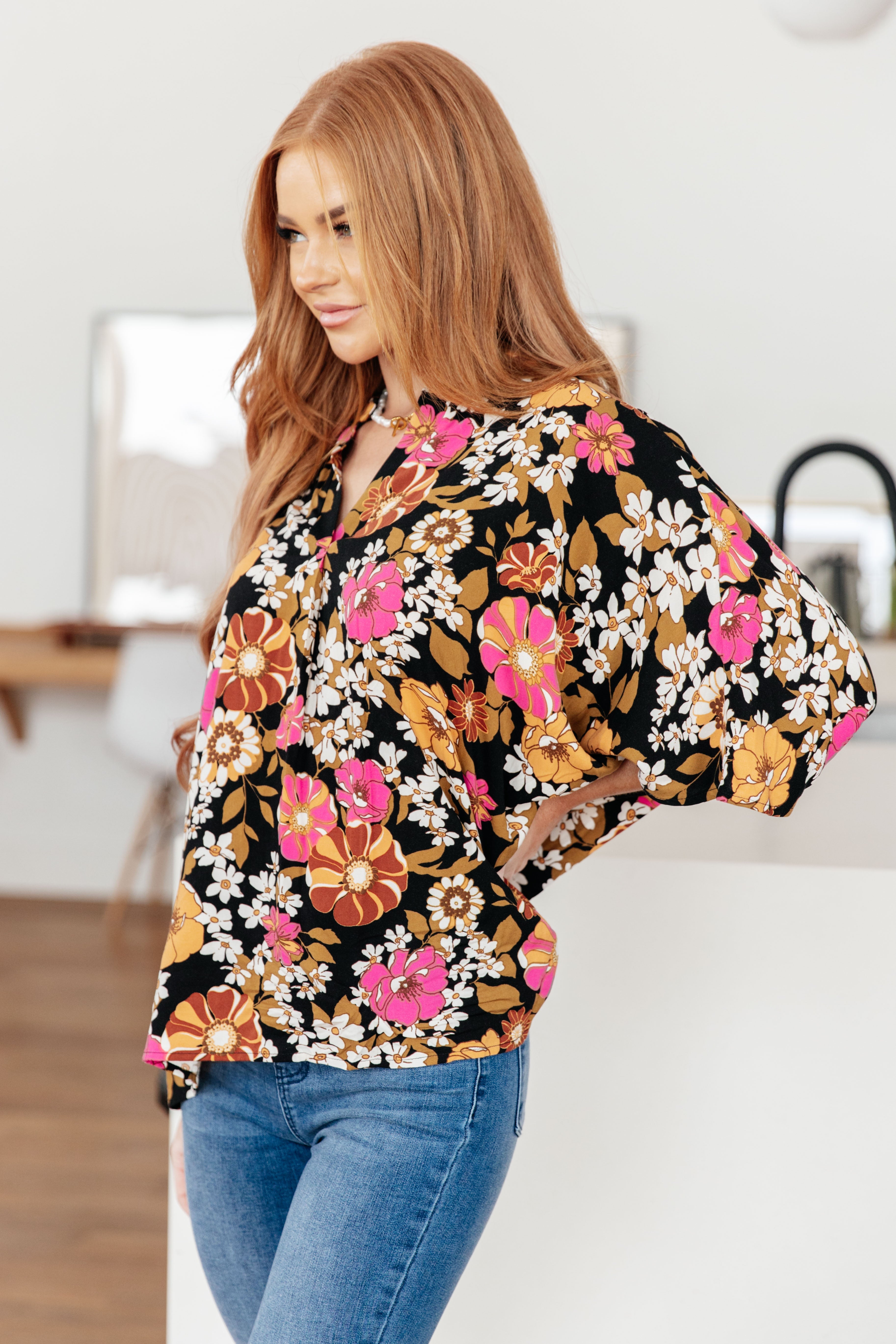 Take Another Chance Floral Print Top Ave Shops